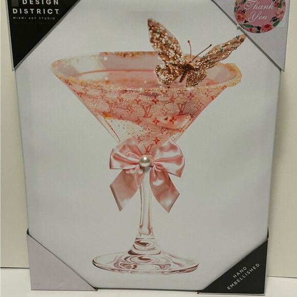 Gucci Martini Glass Home decor Wall Art NWT - Picture 7 of 7